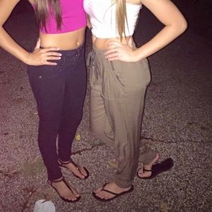 Soft green jogger pants